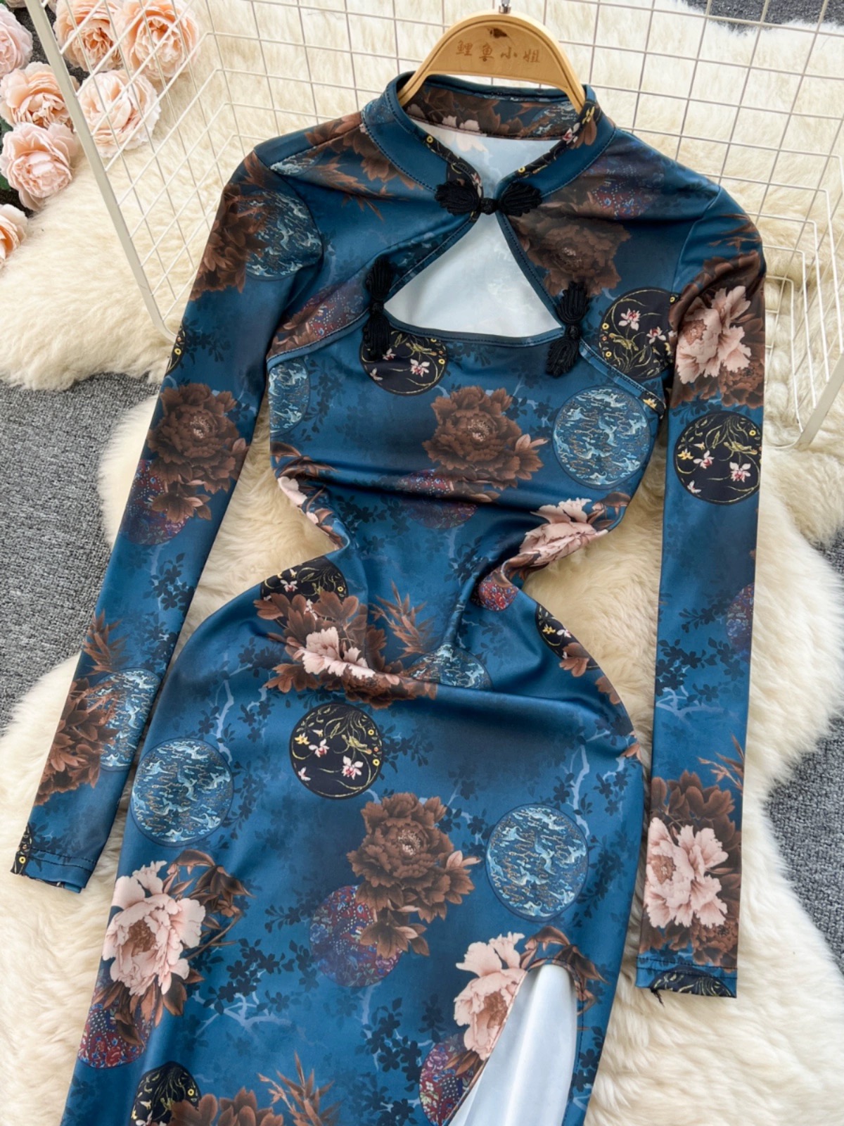 Floral babe qipao dress Q115 image