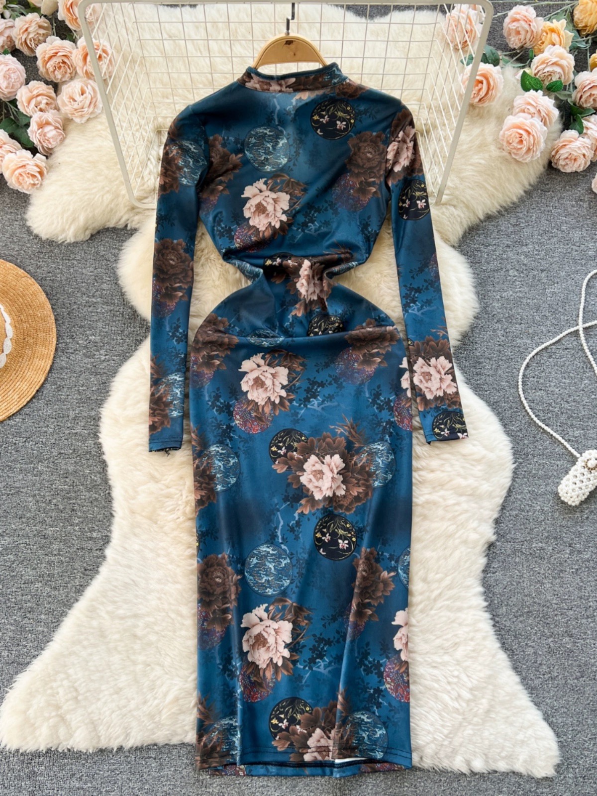 Floral babe qipao dress Q115 image