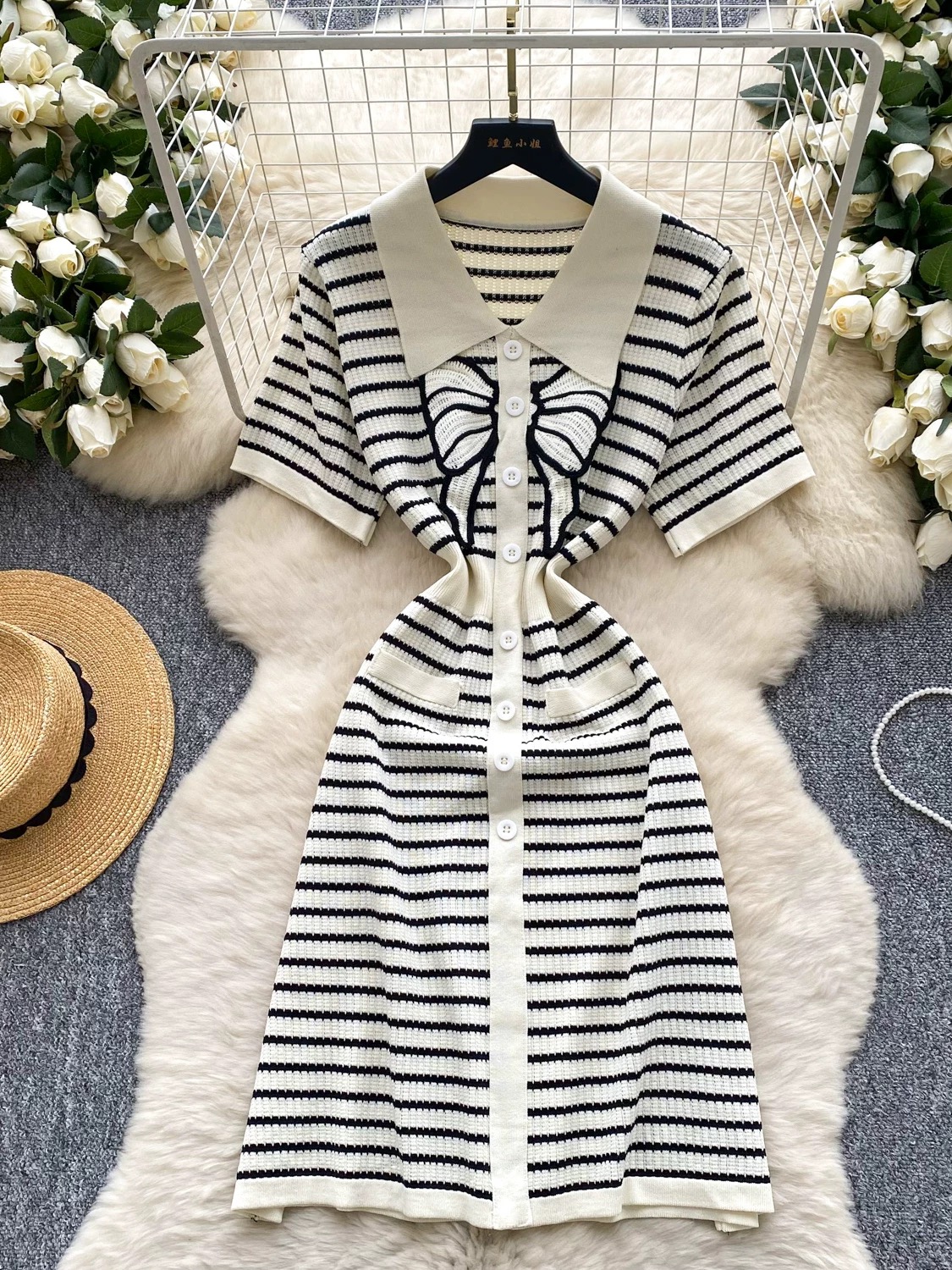 Cozy autumn knitted dress KD319 image