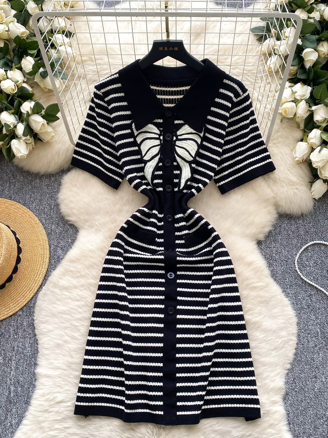 Cozy autumn knitted dress KD319 image