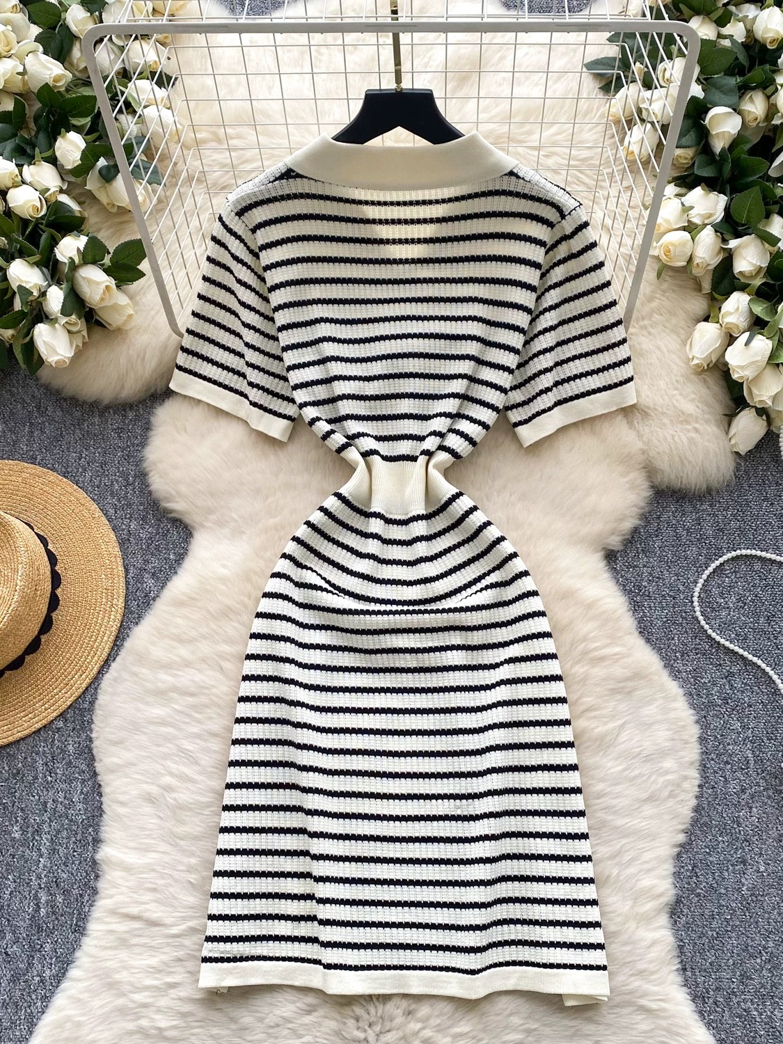 Cozy autumn knitted dress KD319 image