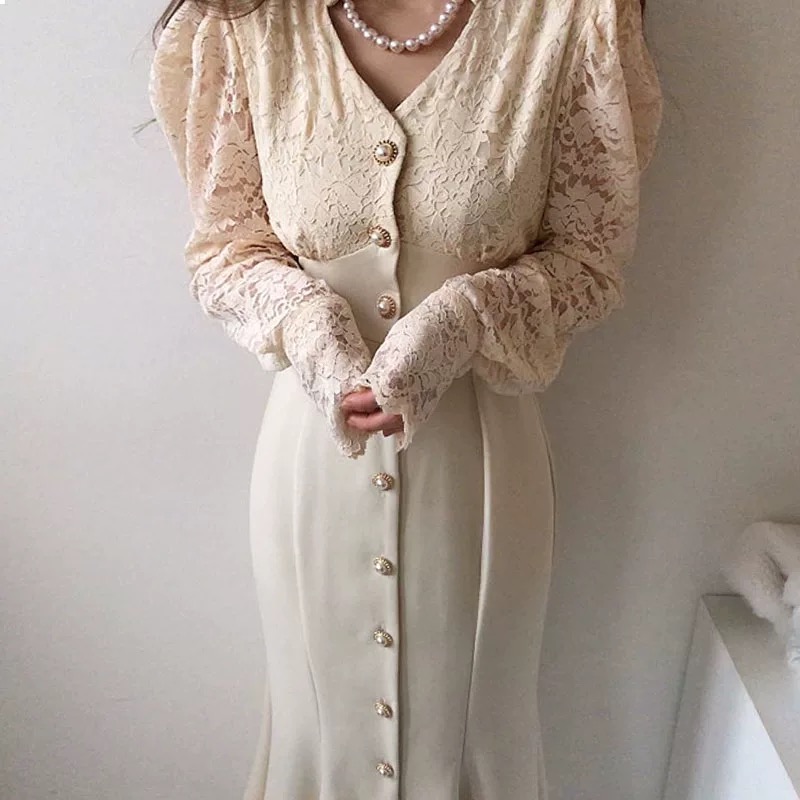 I feel Bonita lace sleeves dress FD1184 image