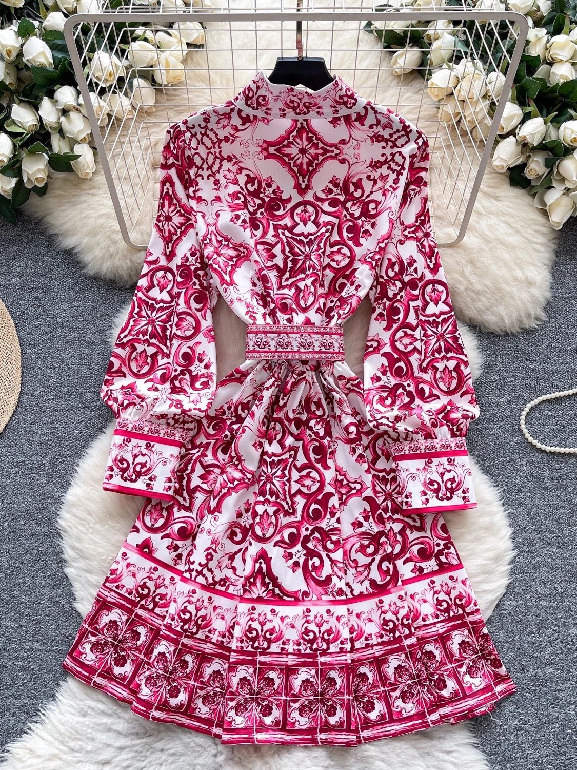 See you there print dress ED153 image