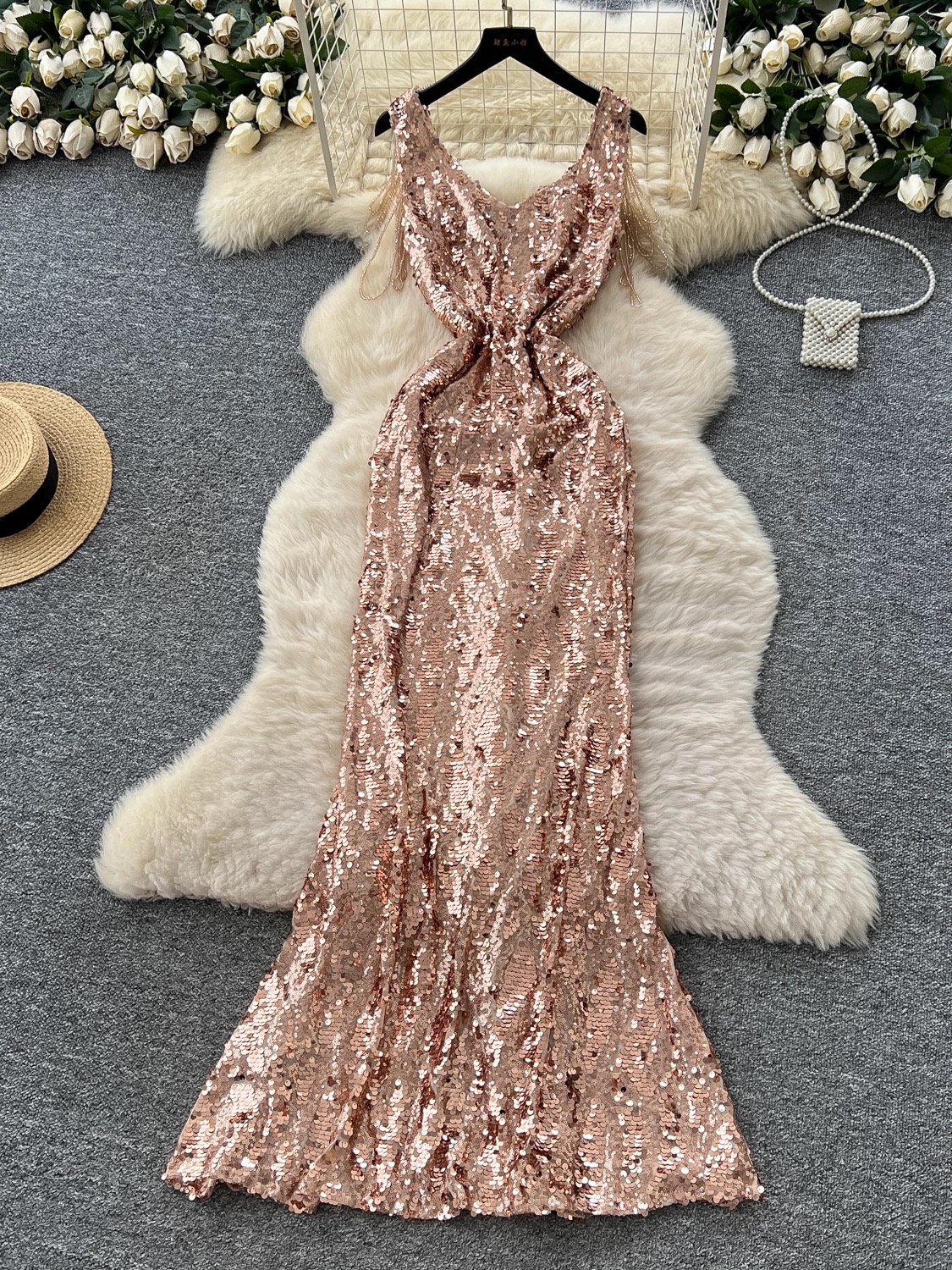 Something to be sequin dress EVD195 image