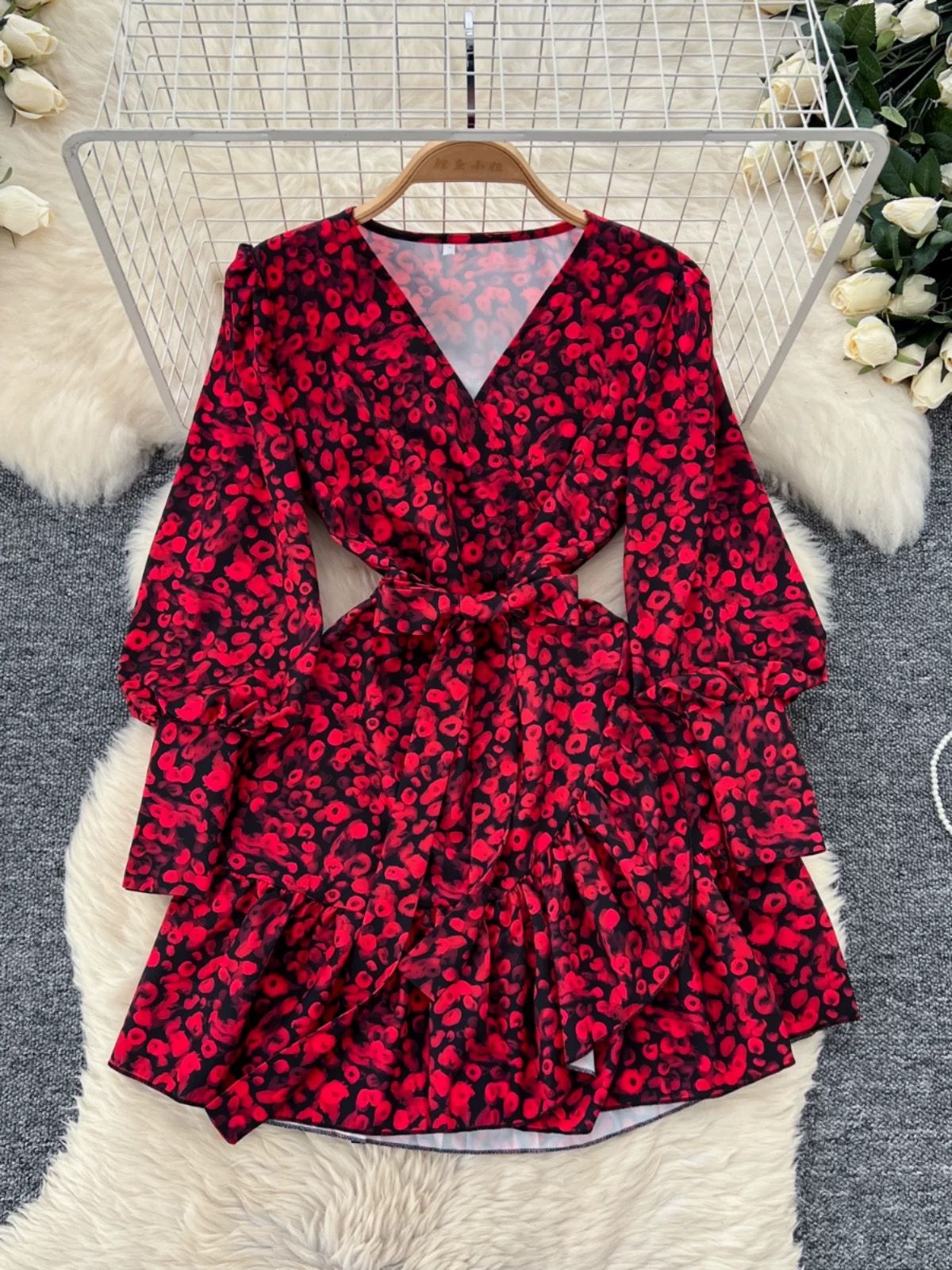 Leaving you on read print dress CD864 image