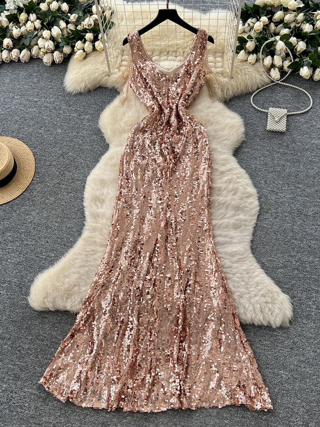 Something to be sequin dress EVD195 image