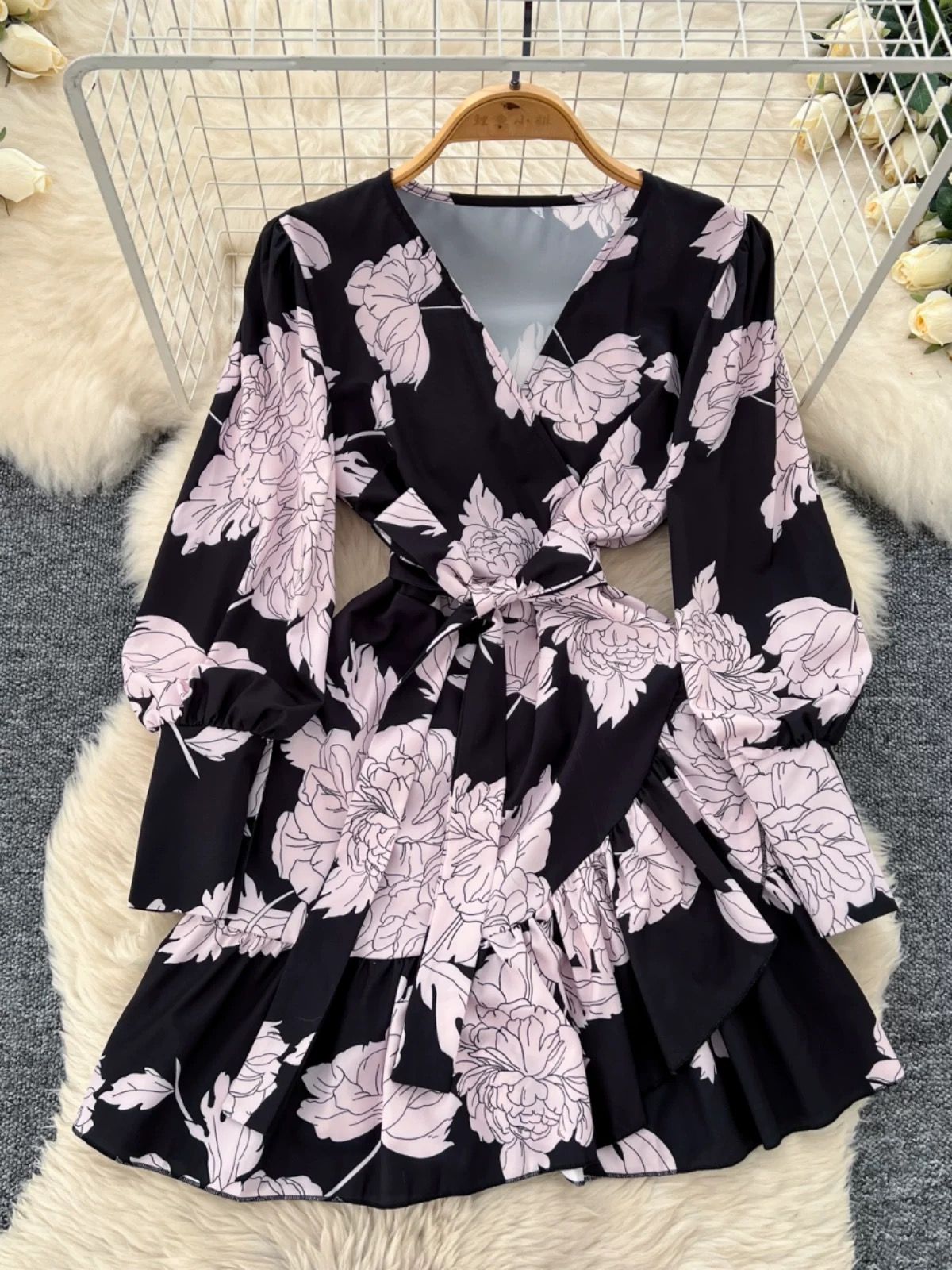 Leaving you on read print dress CD864 image