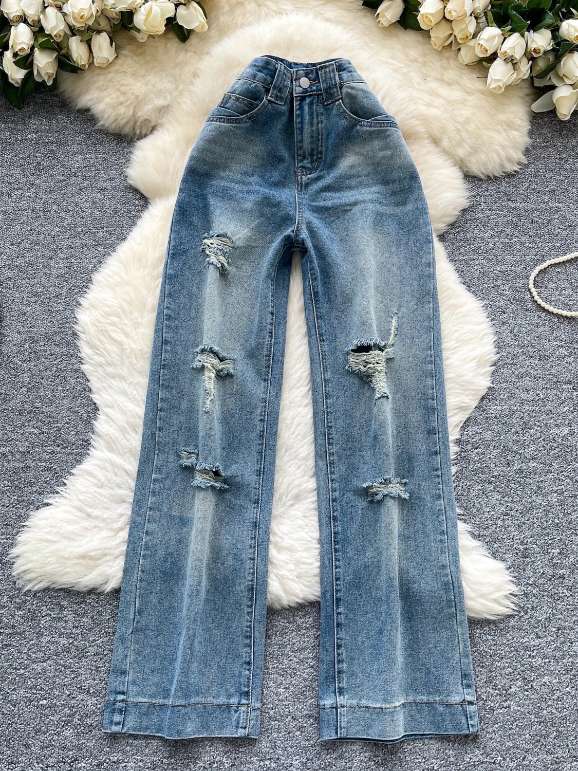 Summer nights ripped jeans JN183 image