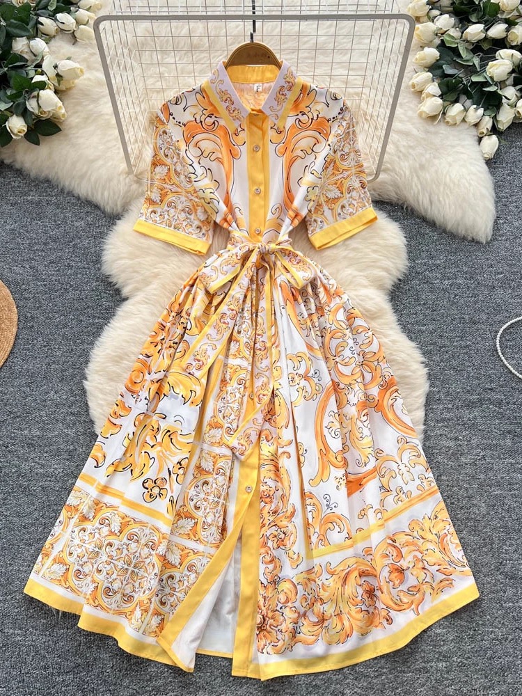 Enchanted garden print dress CD667 image