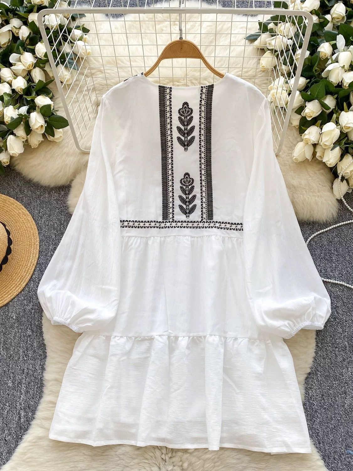 Dollar signs embroidery dress CD1378 image