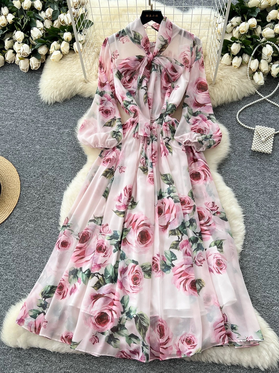 Sabrina cocktail floral dress CD348 image