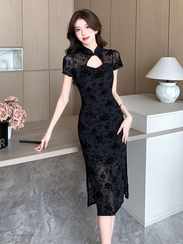 Tall dare qipao dress Q200 image