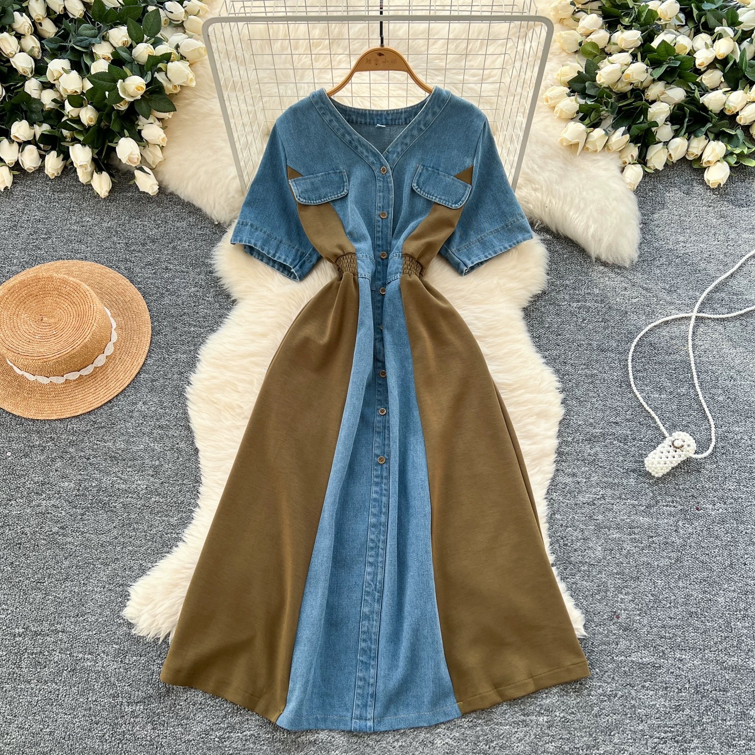 Only one for me denim dress DD93 image