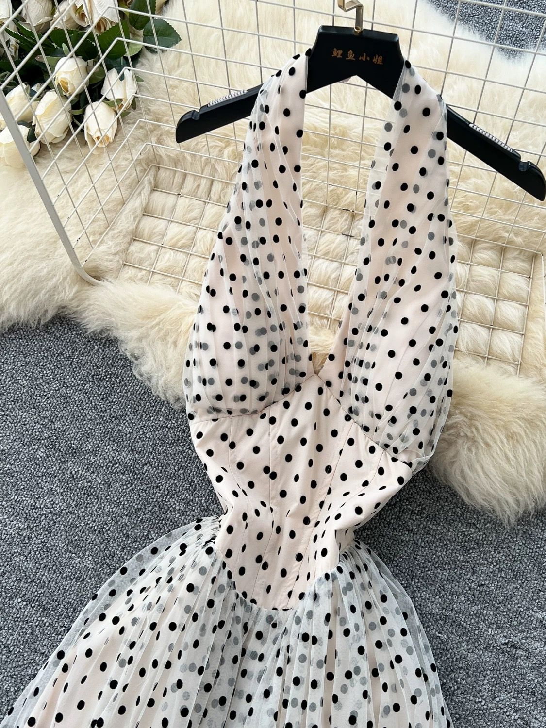 Too good for drama polka dress CD325 image