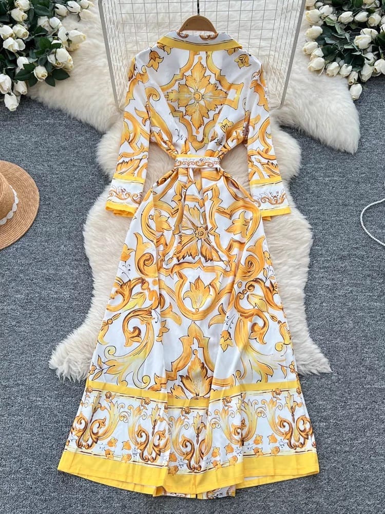 Ancient aura print dress CD660 image