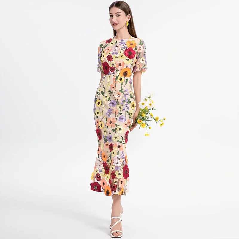 Floral woman dress EBC259 image