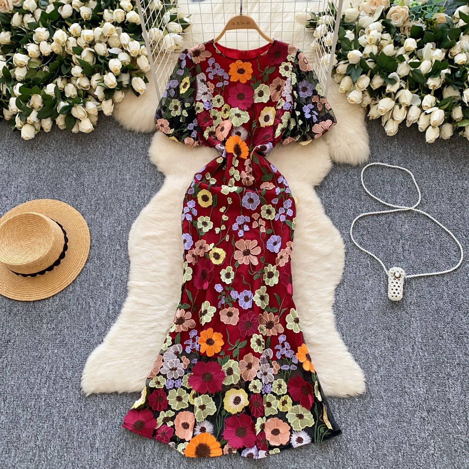 Floral woman dress EBC259 image