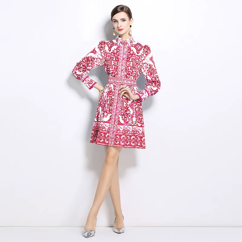 See you there print dress ED153 image