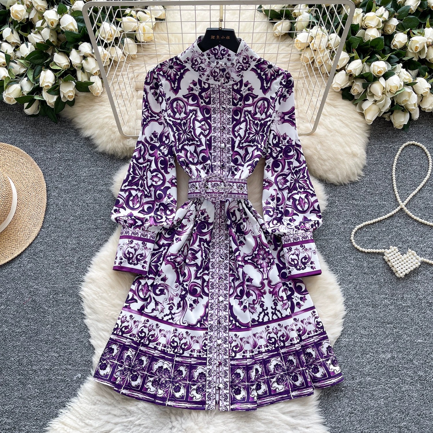 See you there print dress ED153 image