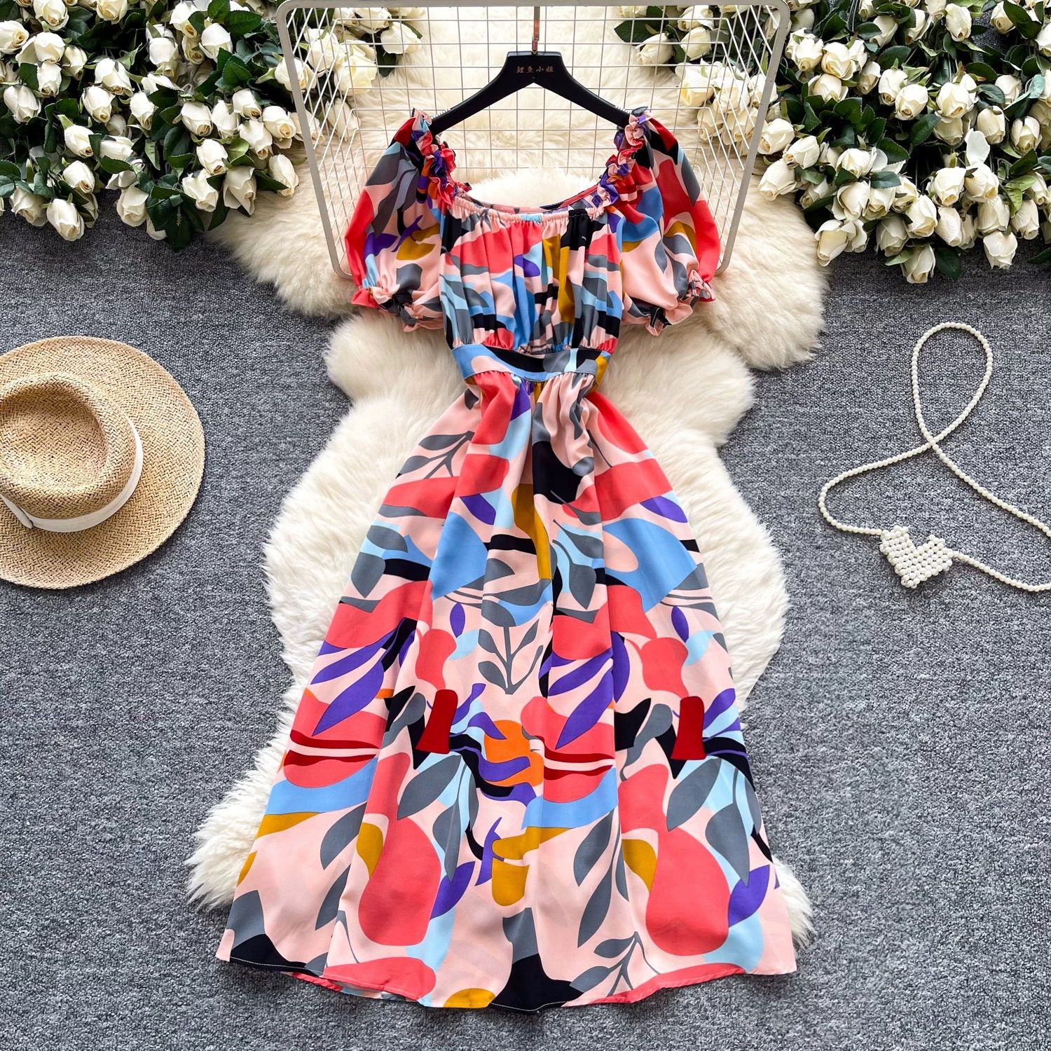 Bound to me print dress CD455 image