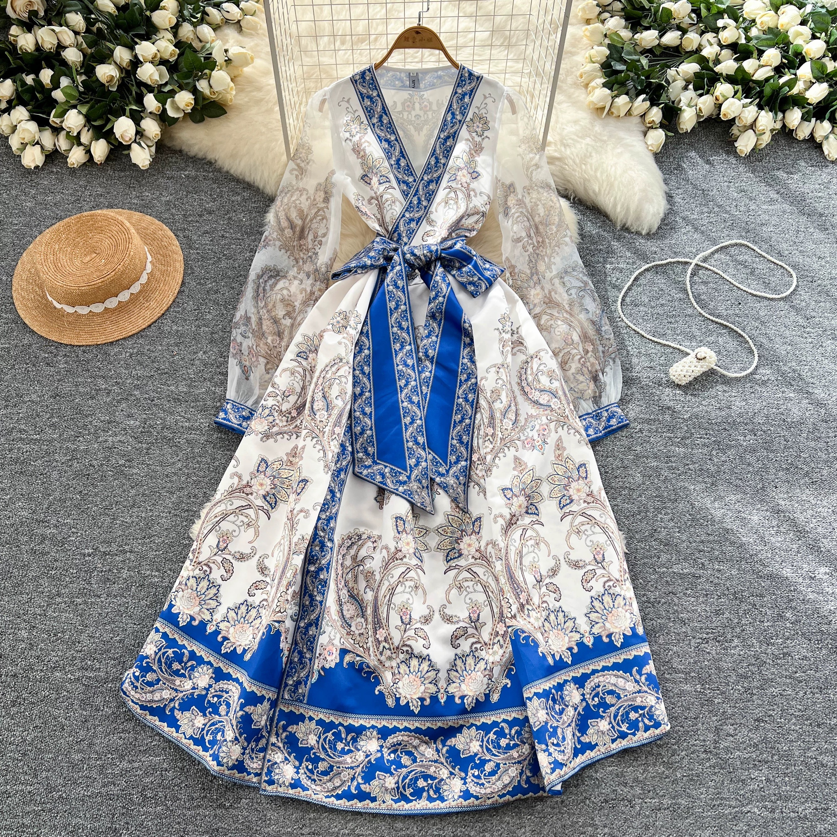 Try a different angle print dress ED192 image