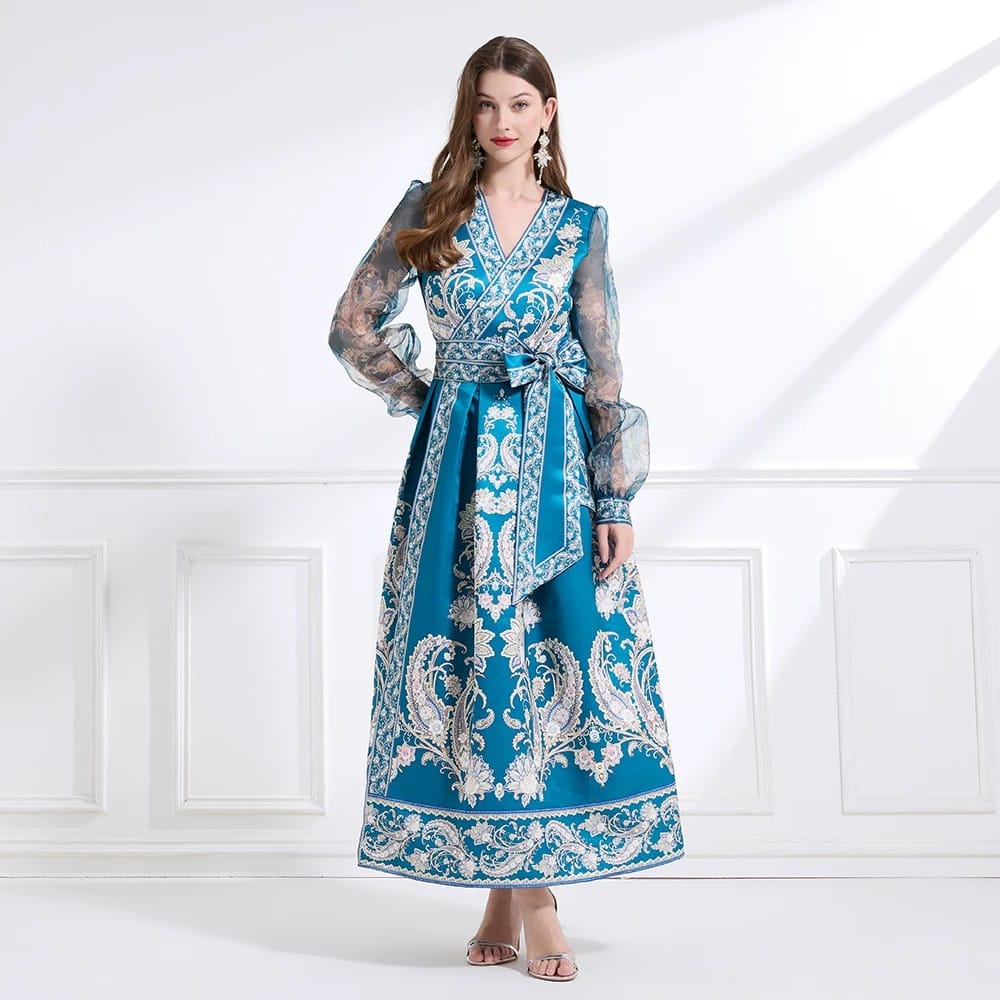 Try a different angle print dress ED192 image