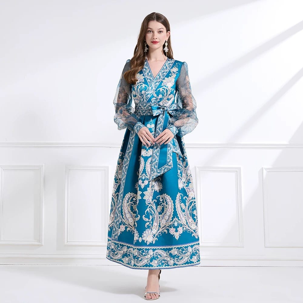 Try a different angle print dress ED192 image