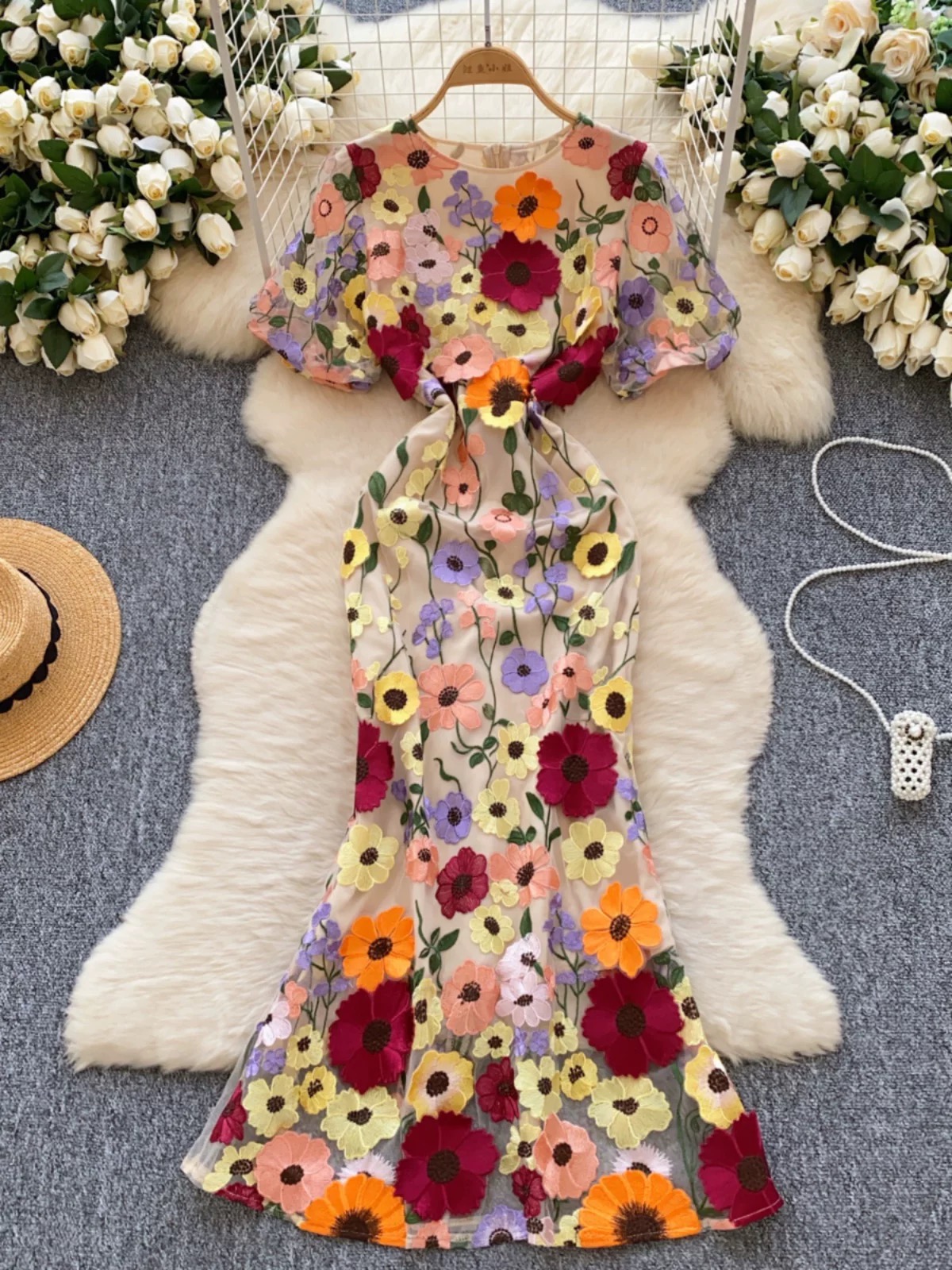 Floral woman dress EBC259 image