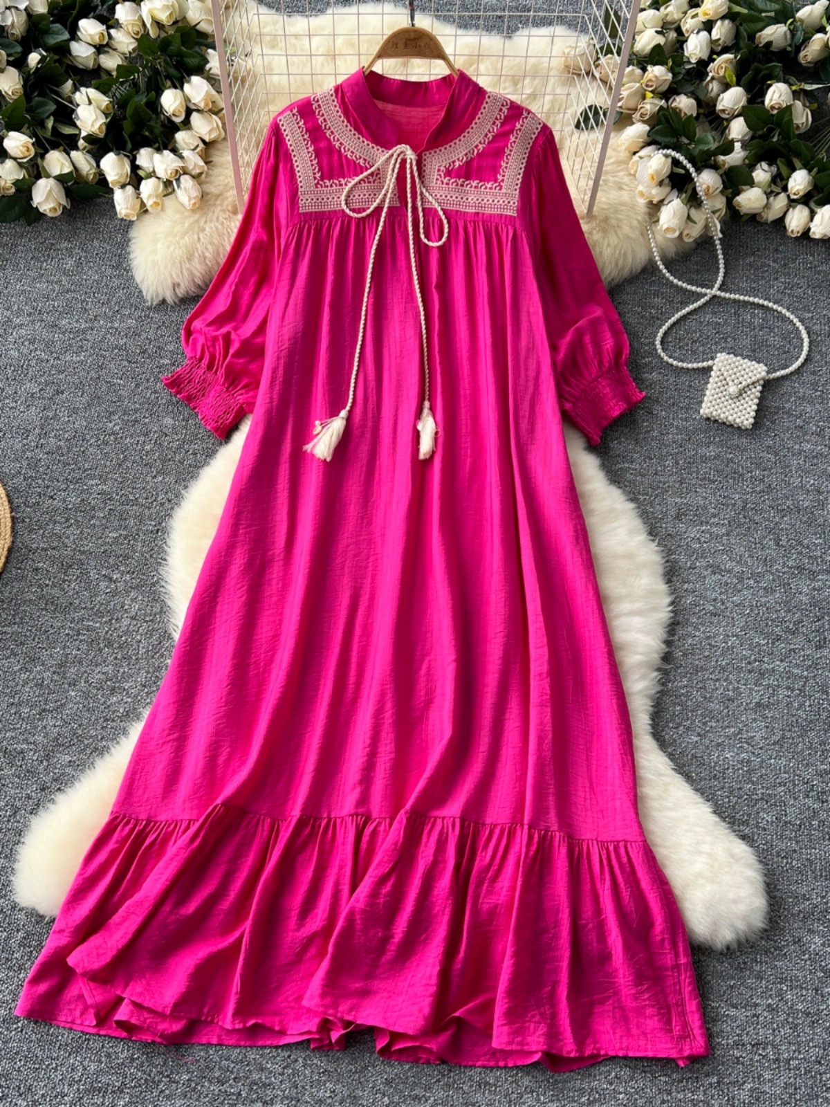 Full of color embroidery dress CD1646 image