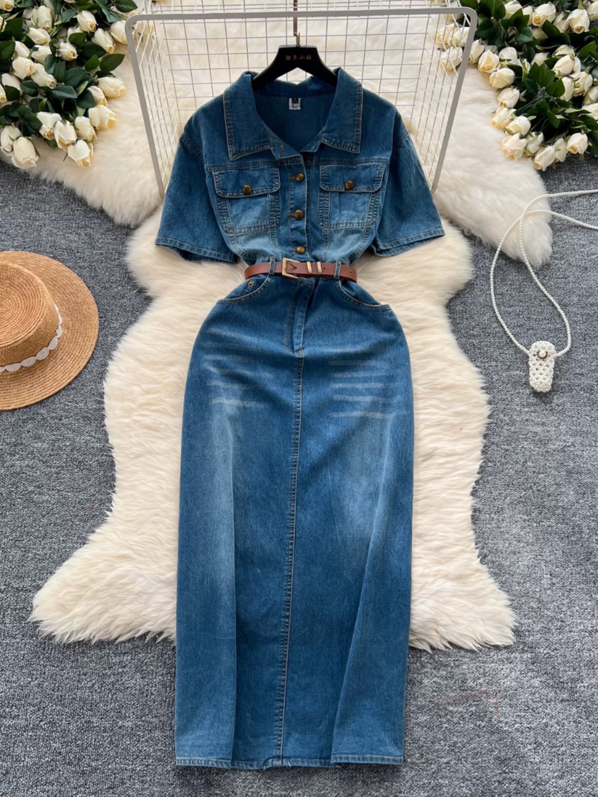 Far from home denim dress DD90 image