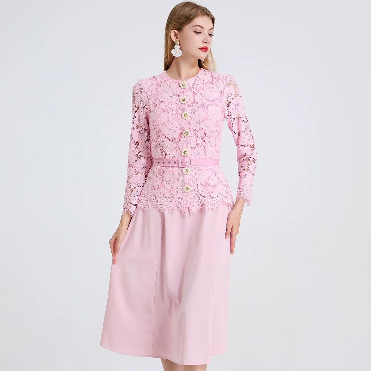 Fire for fire lace dress FD517 image