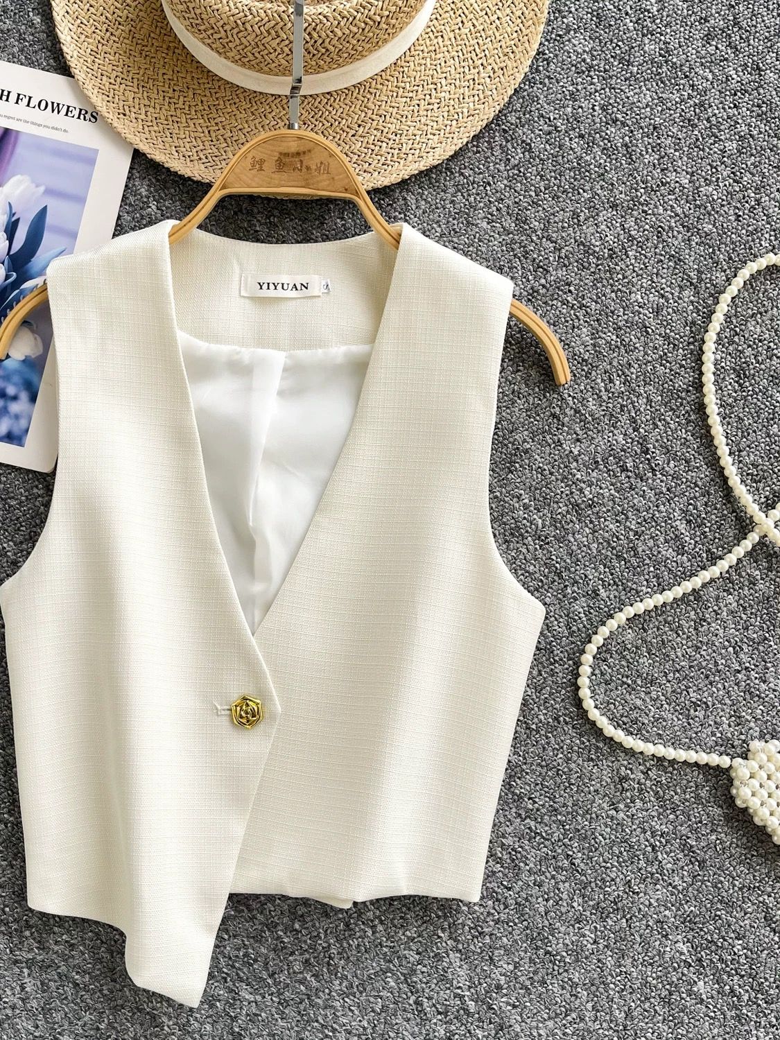 Always in the sky Korean waist coat top FTO222 image