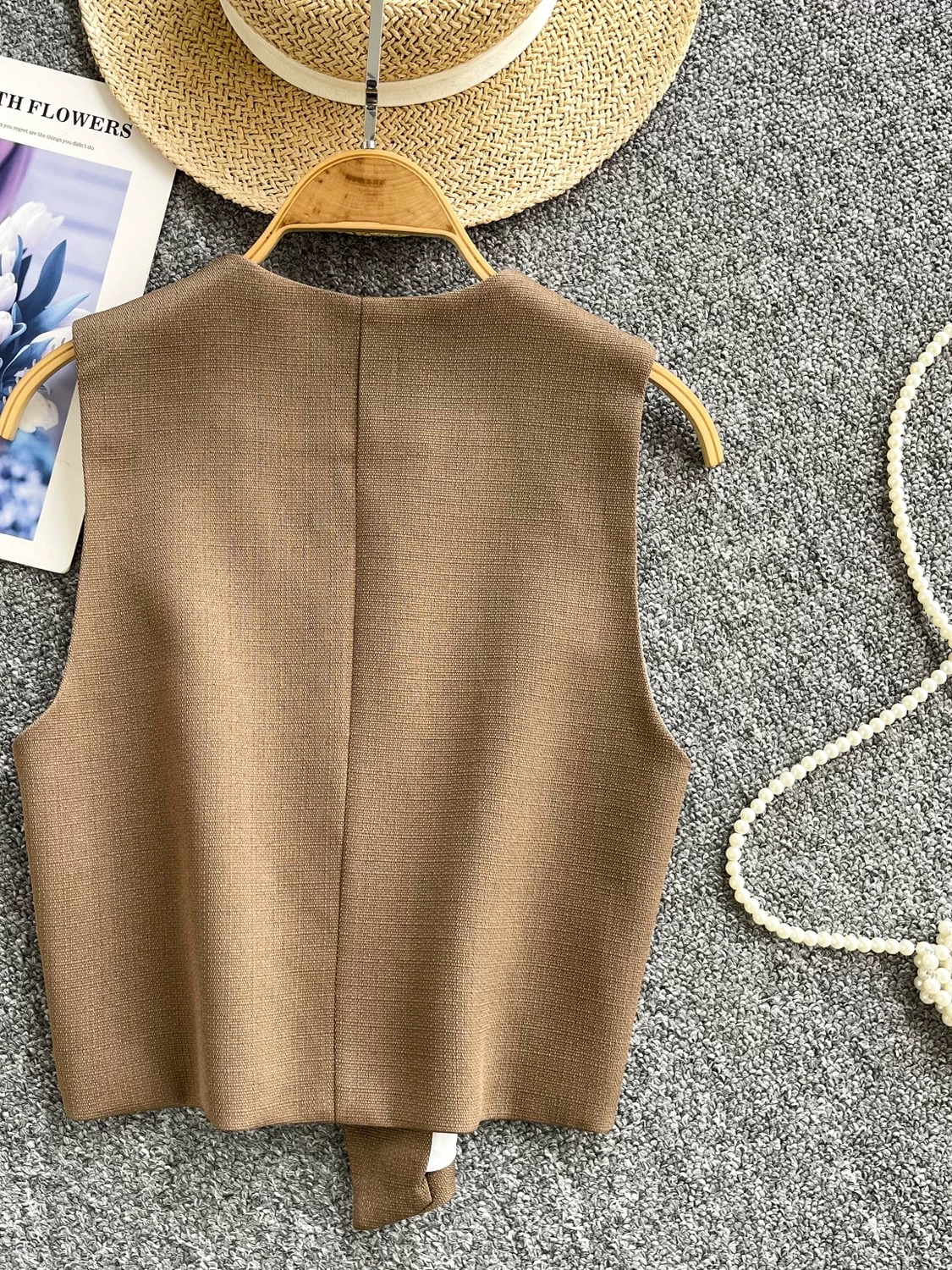 Always in the sky Korean waist coat top FTO222 image