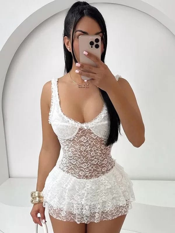 Autumn leaves lace dress CD584 image