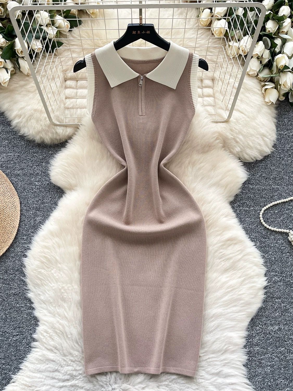 Simplistically perfect knitted dress KBC175 image