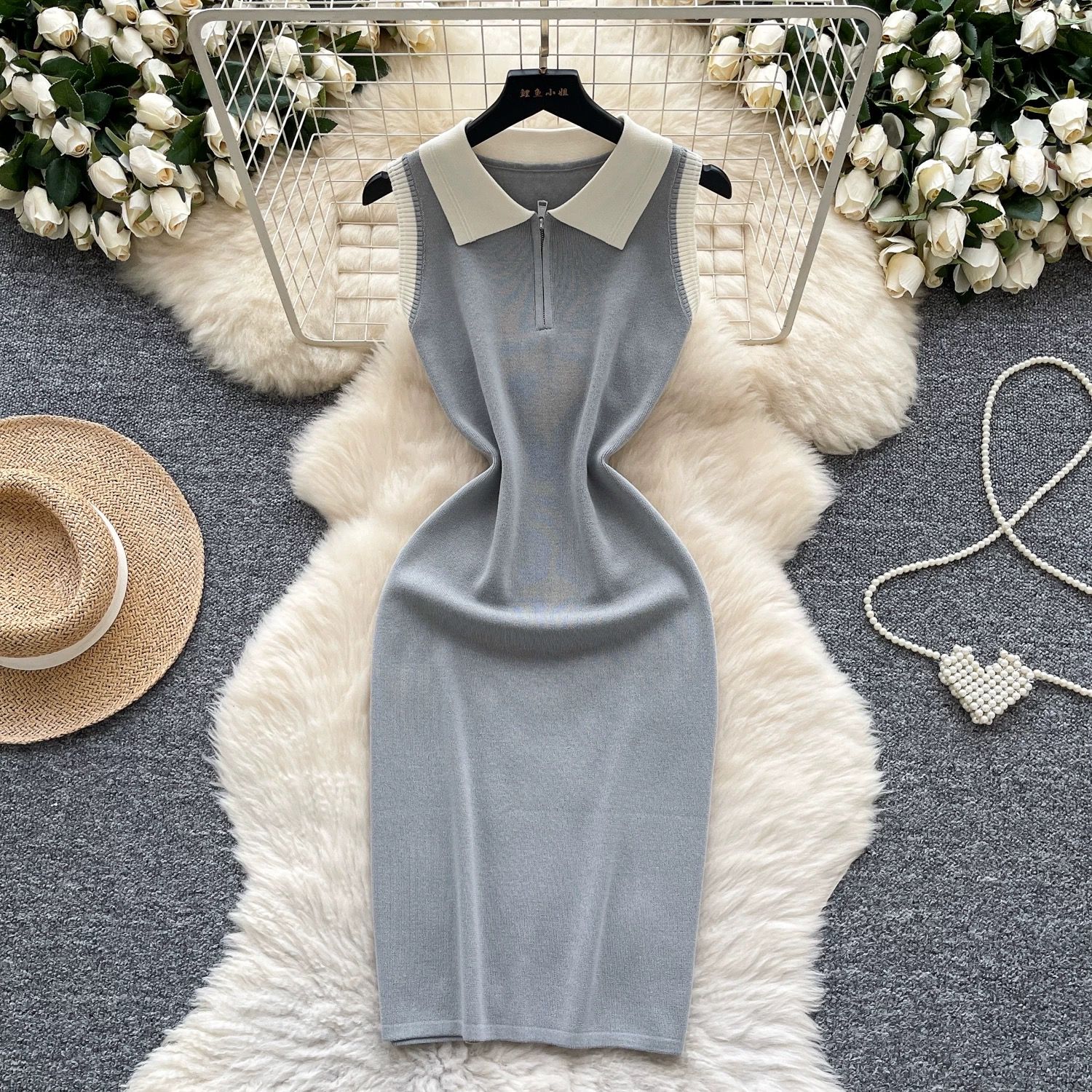 Simplistically perfect knitted dress KBC175 image