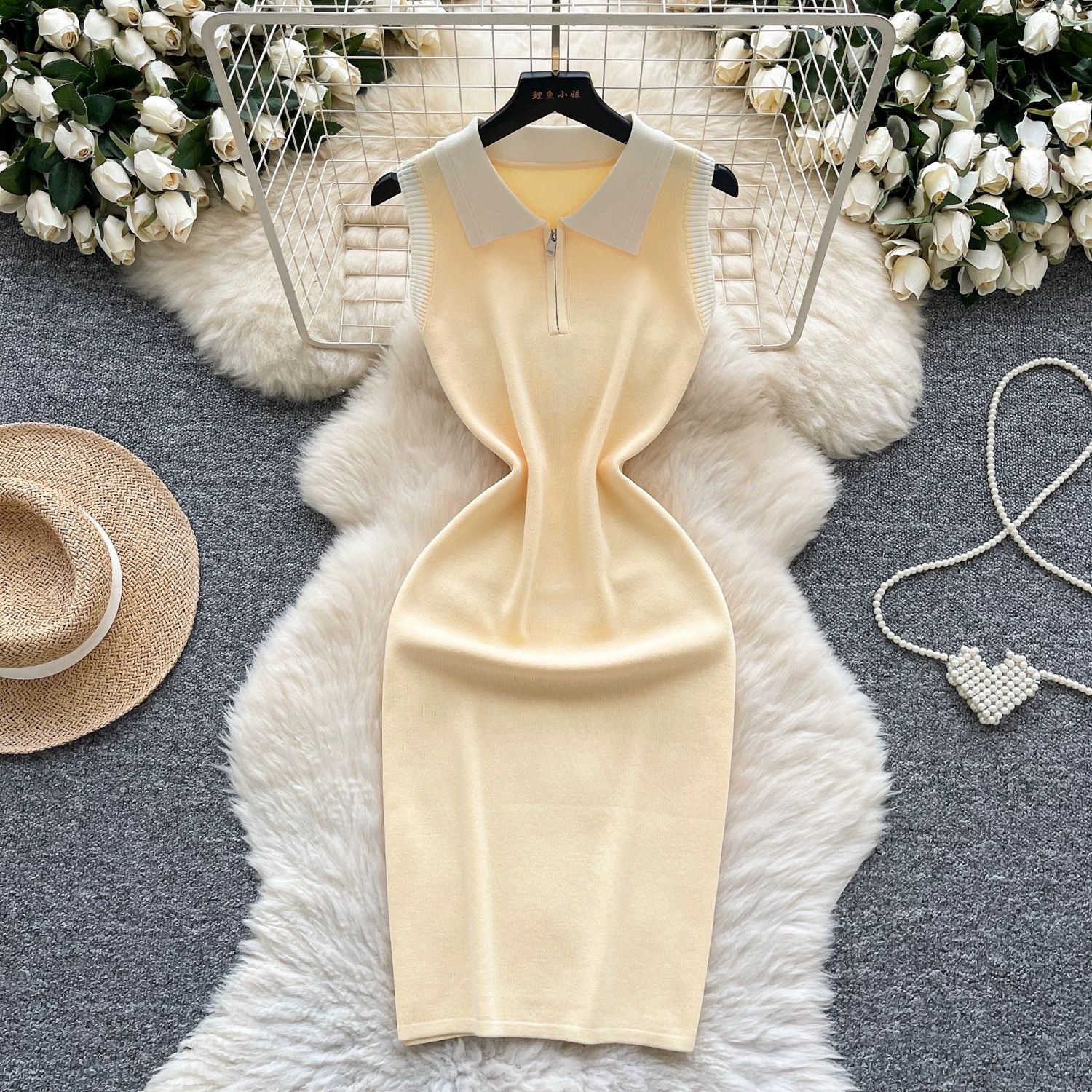 Simplistically perfect knitted dress KBC175 image