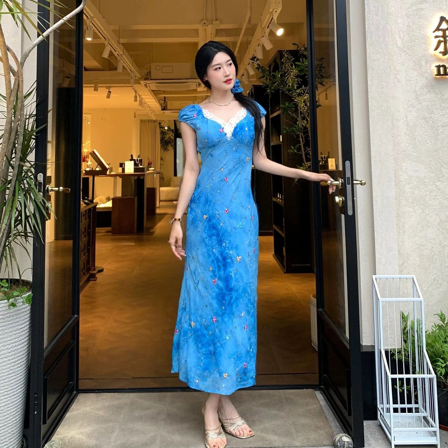 Holiday cheer print dress CD548 image