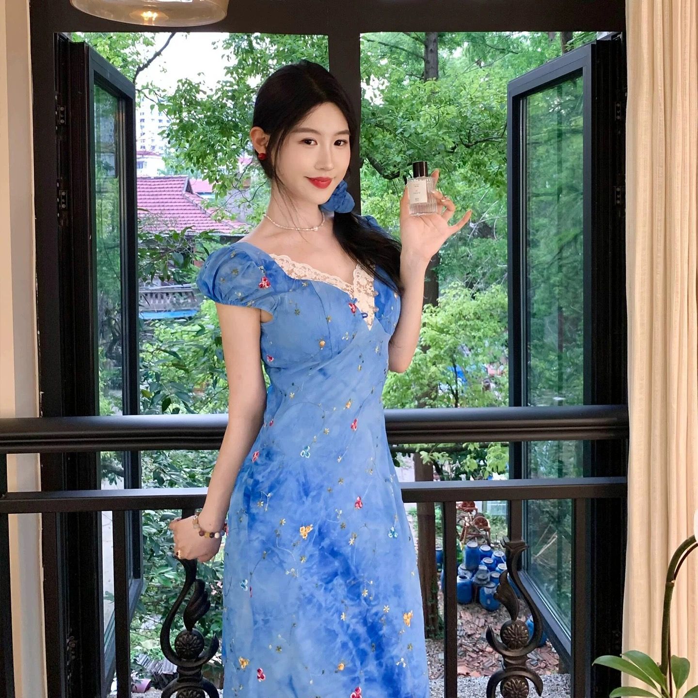 Holiday cheer print dress CD548 image