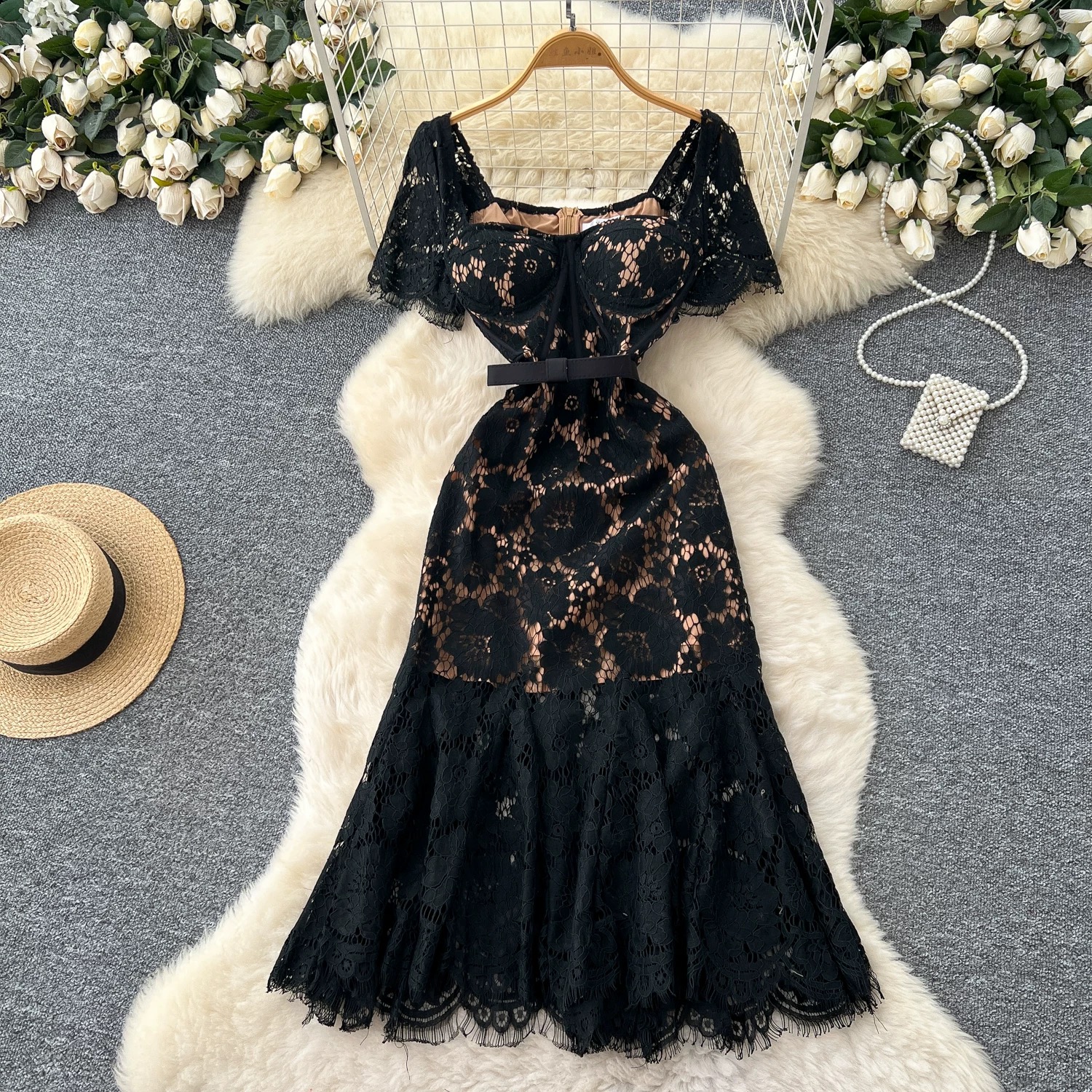 Diamond babe lace dress FD397 image