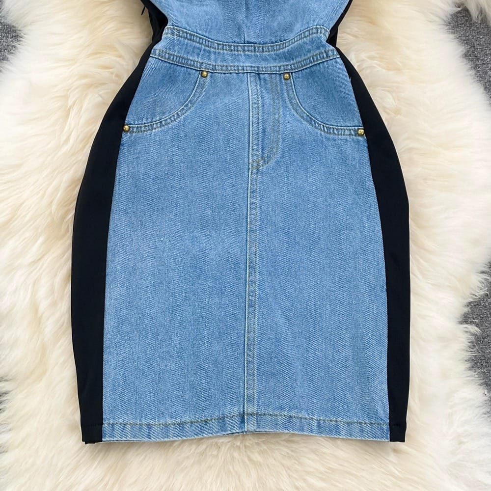Starting over denim dress DBC49 image