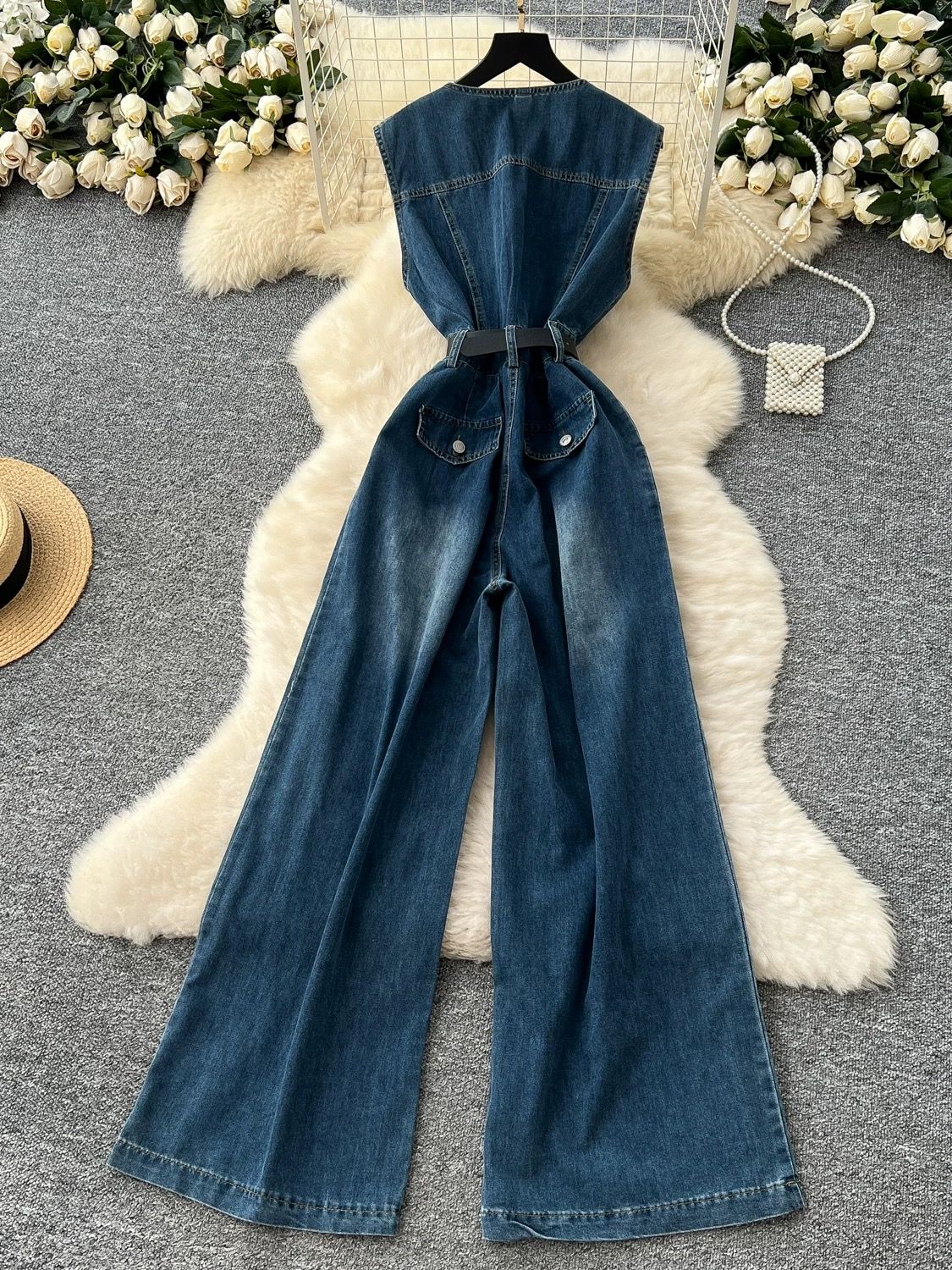 Flight to sydney denim jumpsuit DJS108 image