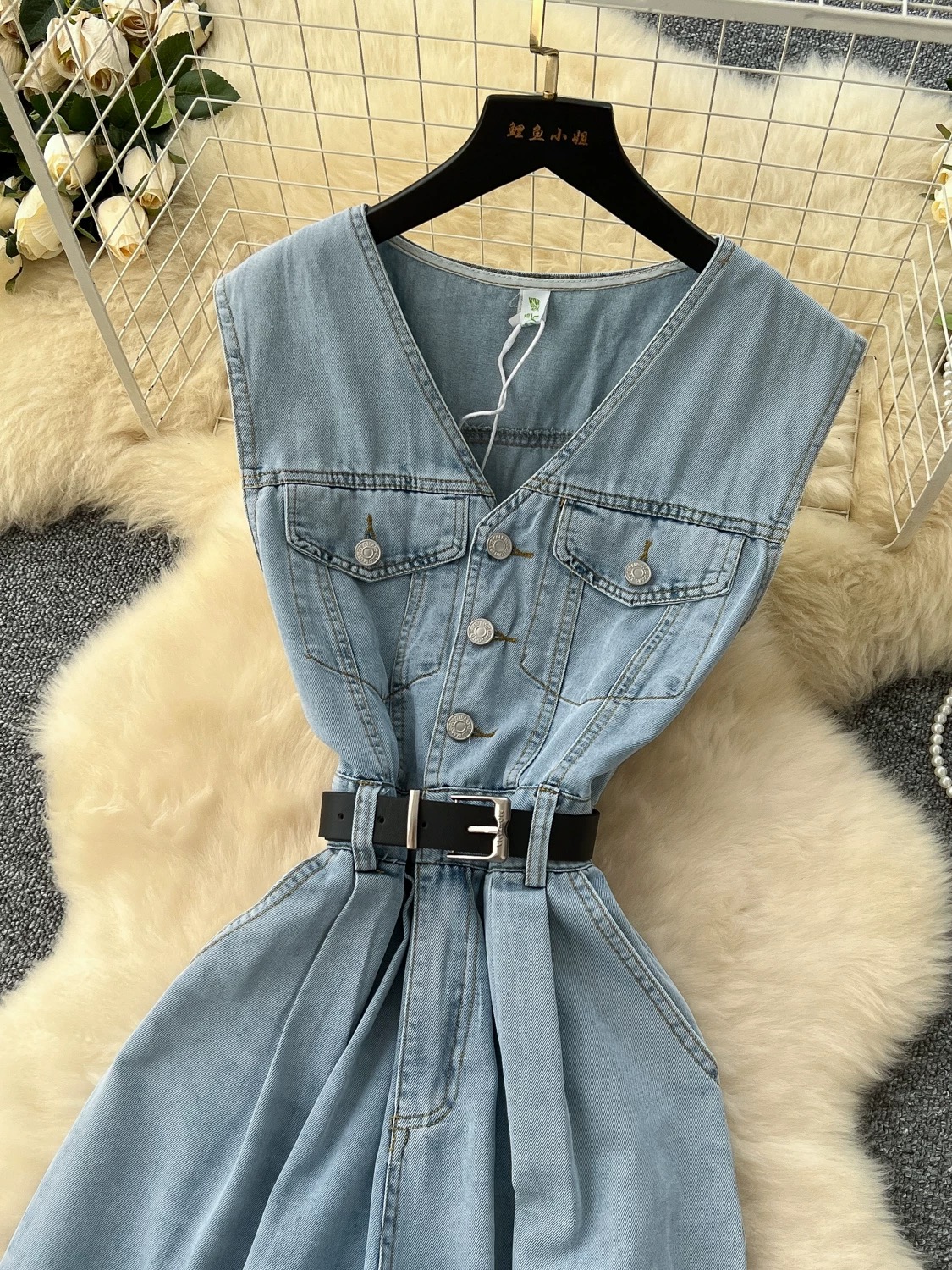 Flight to sydney denim jumpsuit DJS108 image