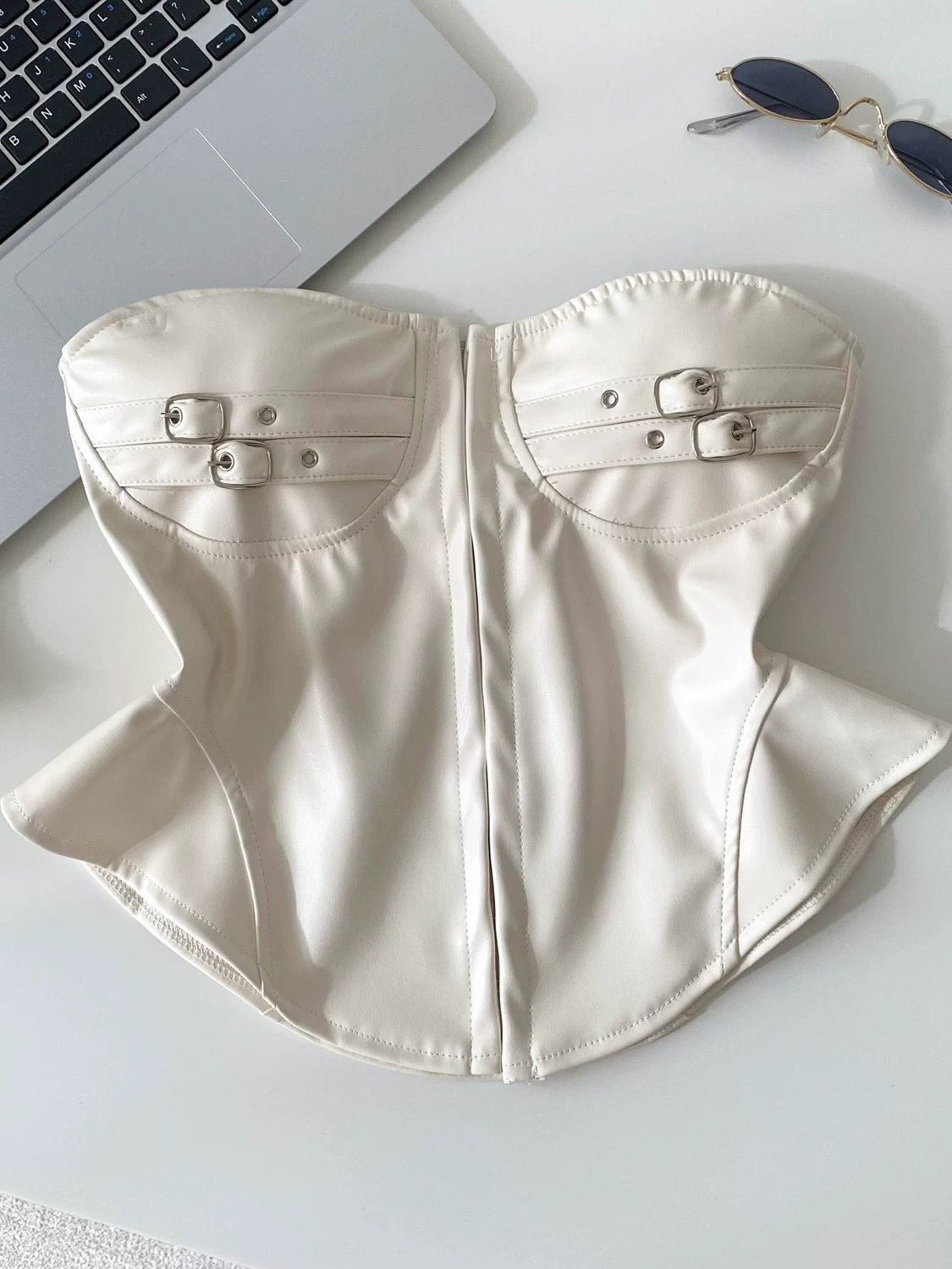 Trust fund baby leather top CTO944 image