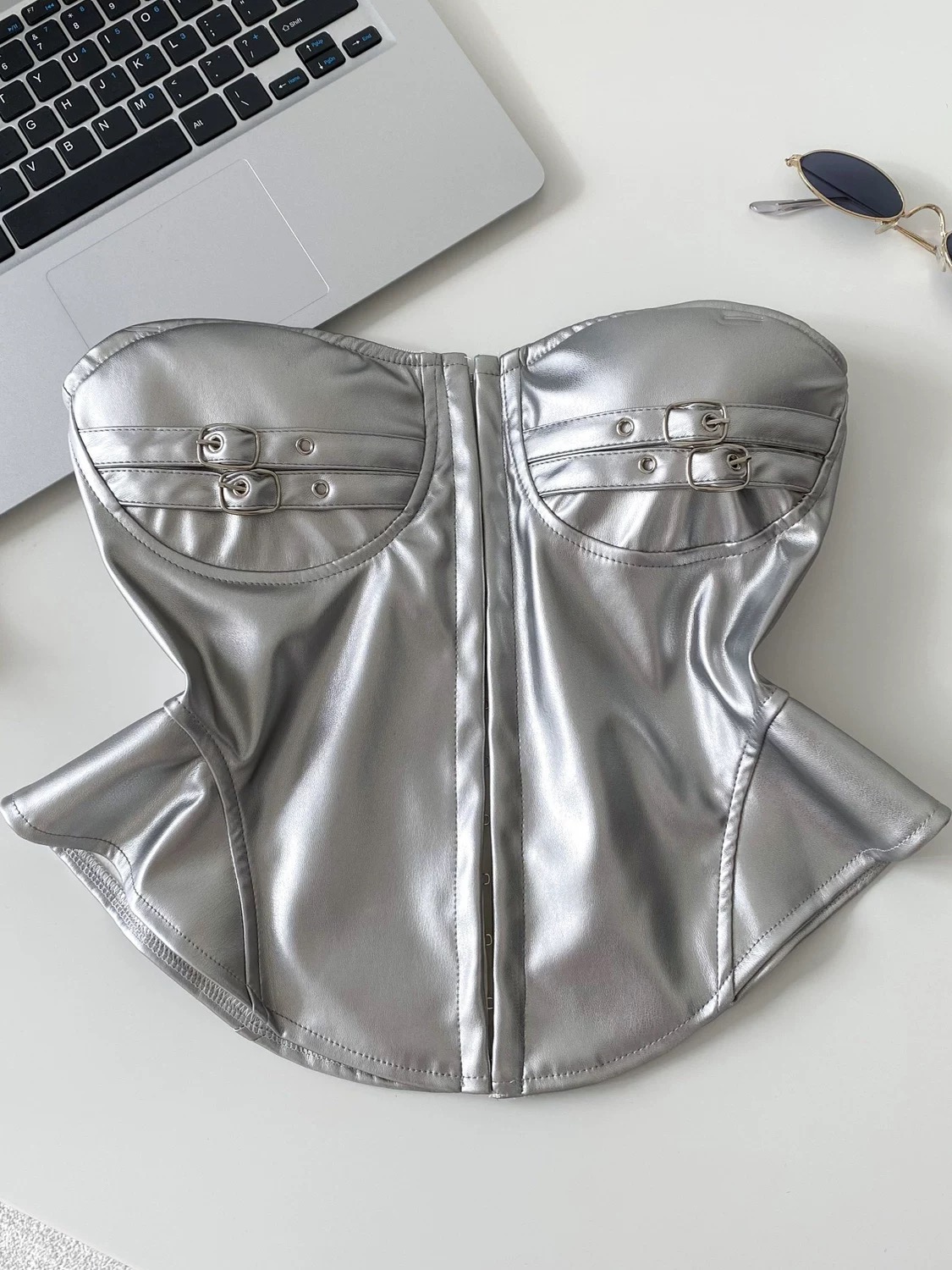 Trust fund baby leather top CTO944 image