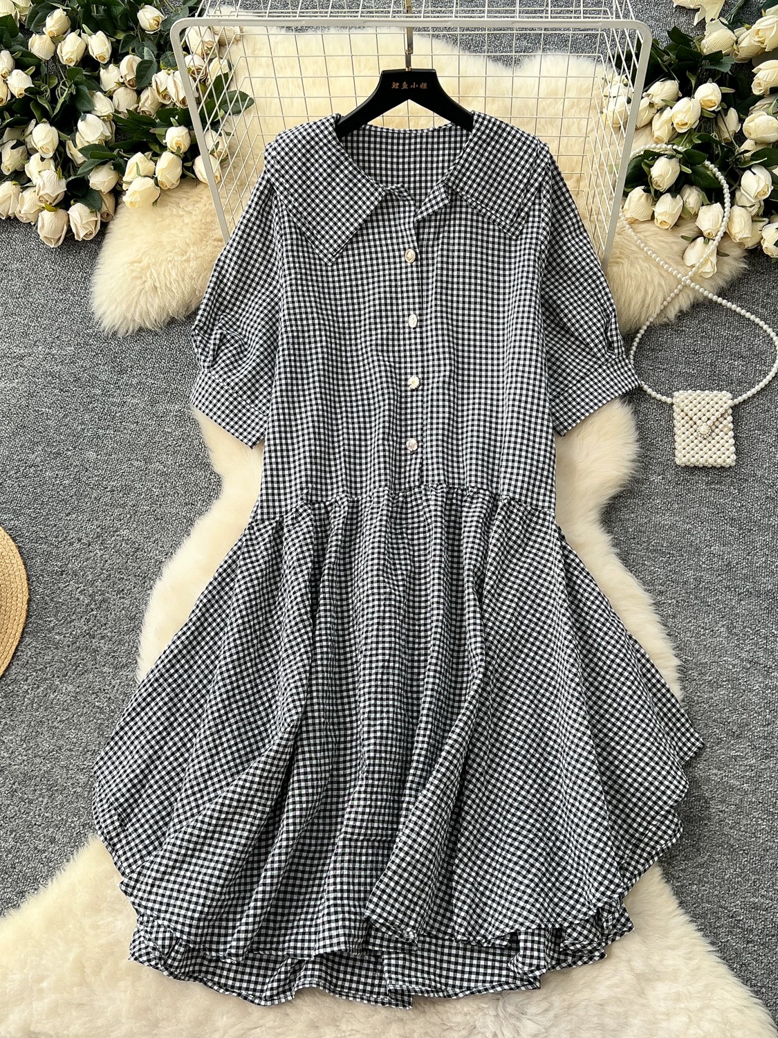 Love you everyday shirt plaid dress SD130 image