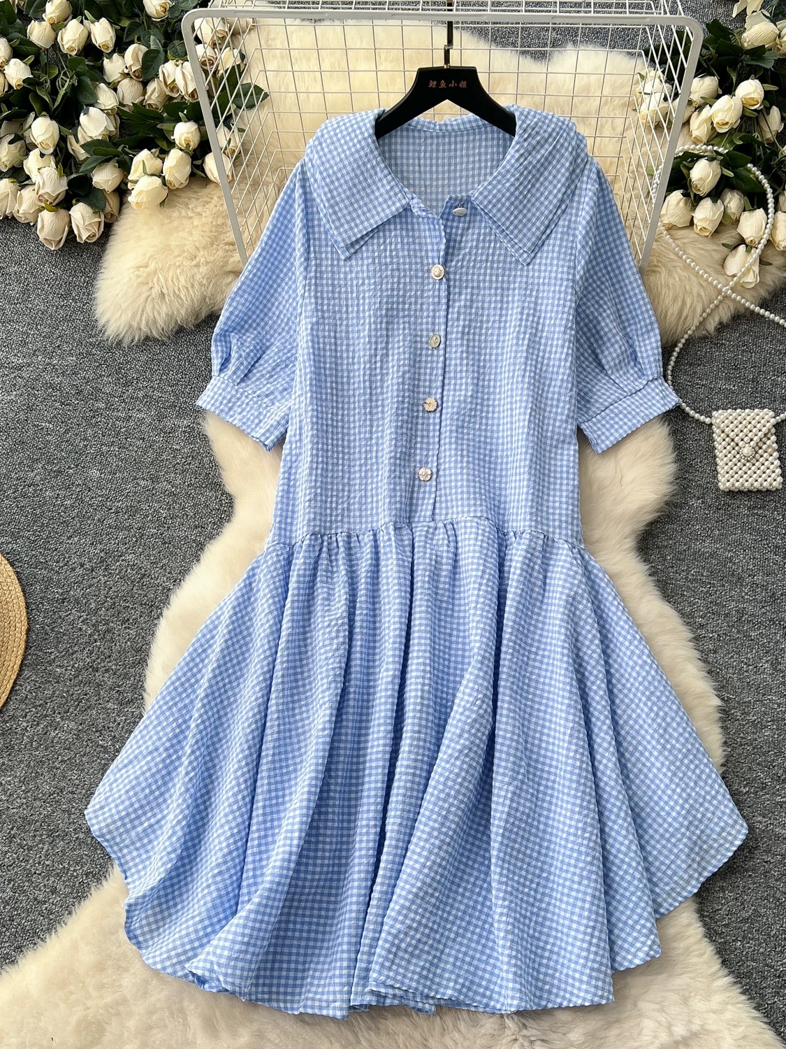 Love you everyday shirt plaid dress SD130 image