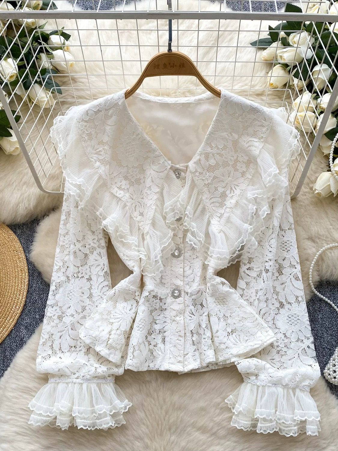 Love attitude lace top FTO244 image