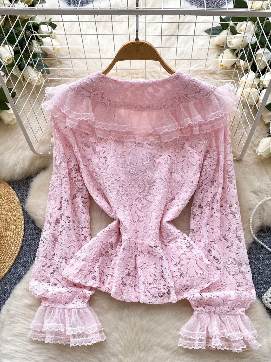 Love attitude lace top FTO244 image