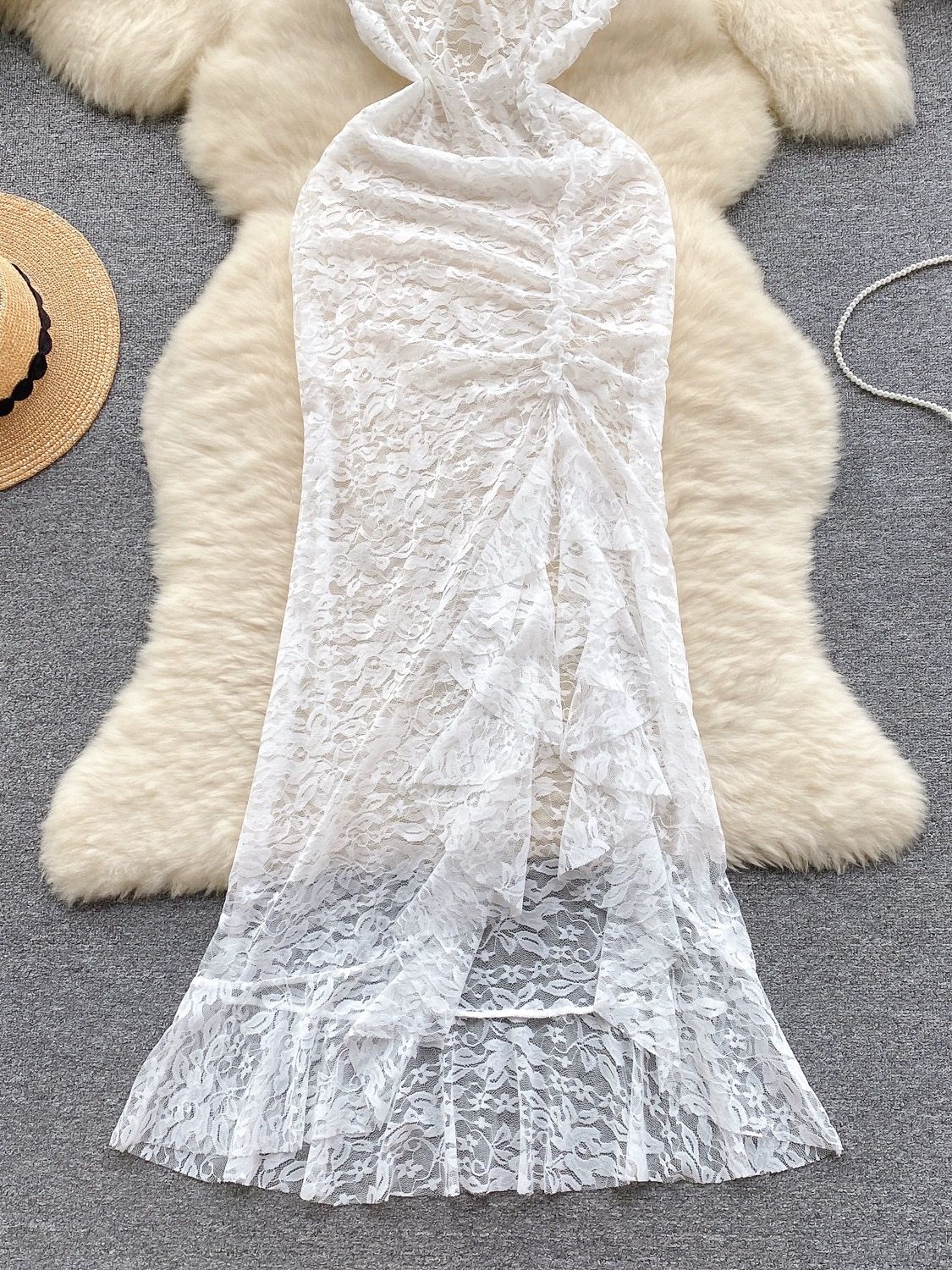 Diamonds and riches lace dress CD1477 image